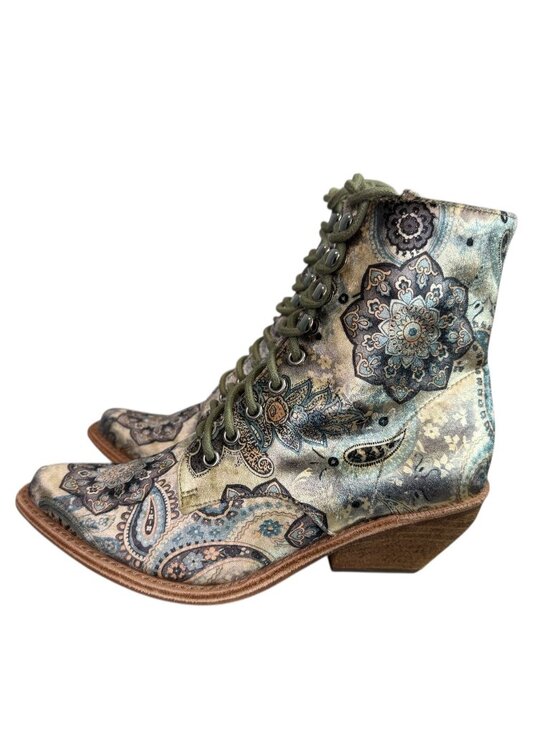 Jeffrey Campbell x Free People Elmcroft Ankle Boots Lace Up $200 Size 6.5 - Picture 3 of 10